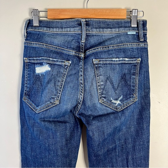 MOTHER The Insider Crop Step Fray in Wicked Wildflower Size 27 Medium Wash - Picture 8 of 15